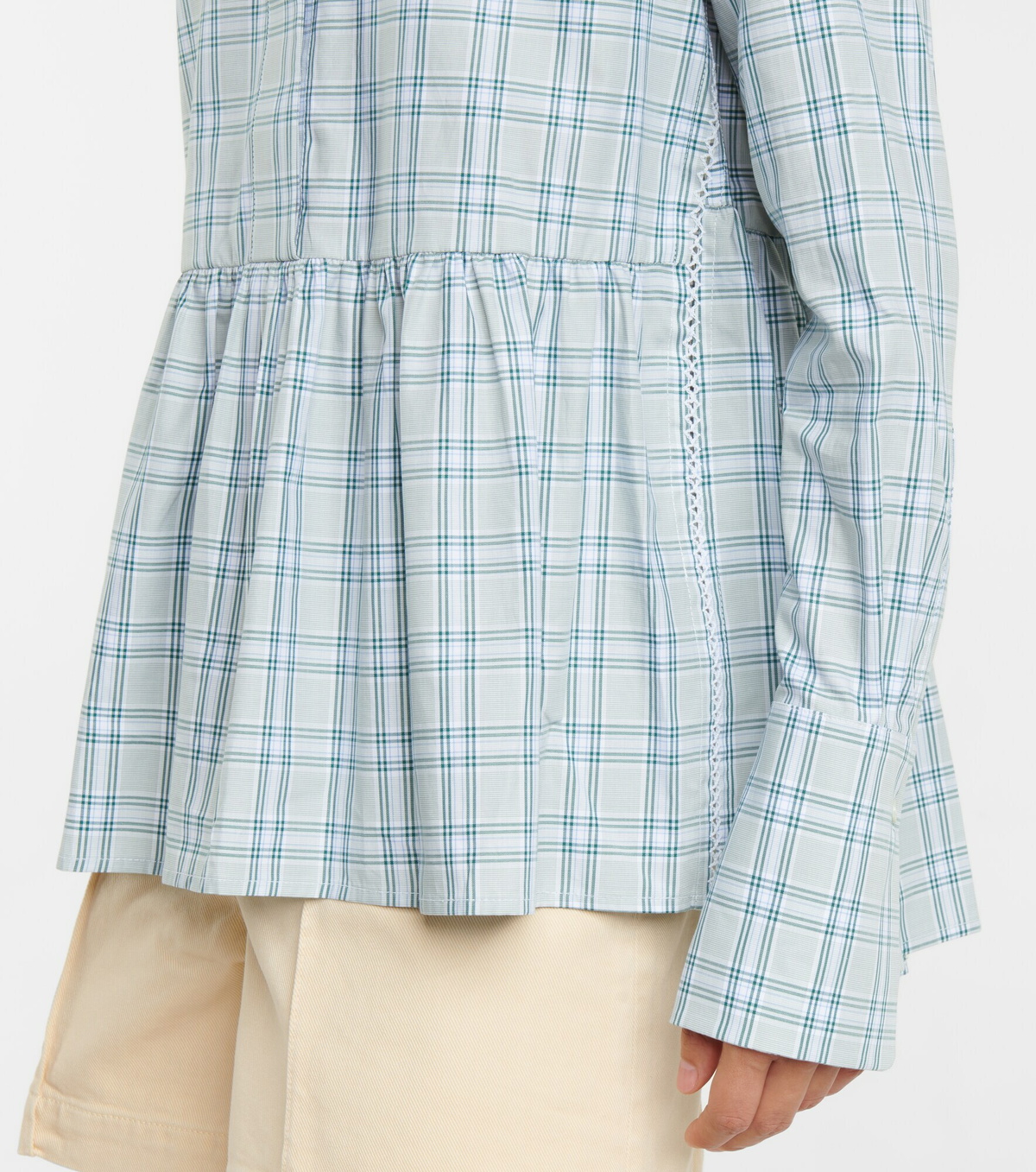 Victoria Victoria Beckham - Checked peplum shirt