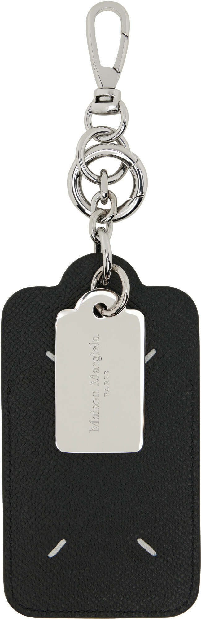 Maison Margiela Black Double Tag Keychain