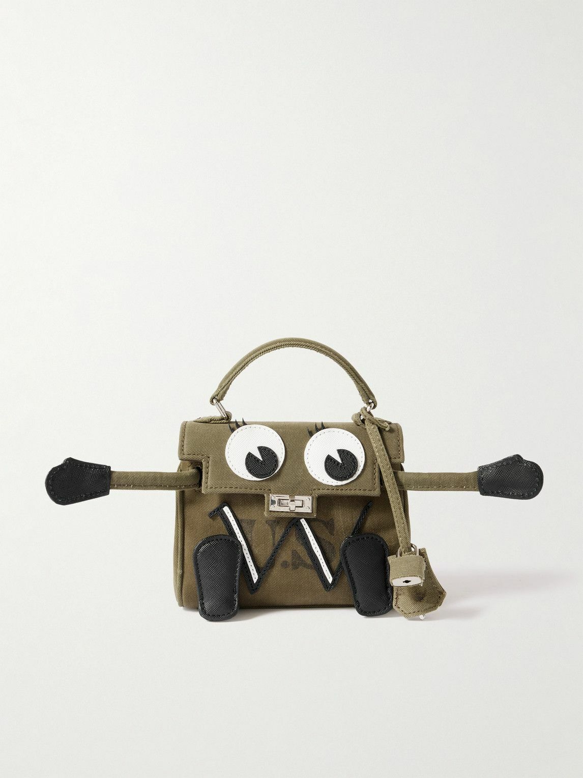 READYMADE - Dr. Woo Monster Cross-Grain Leather-Trimmed Cotton