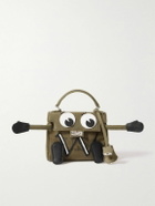 READYMADE - Dr. Woo Monster Cross-Grain Leather-Trimmed Cotton-Drill Messenger Bag