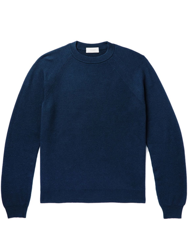 Photo: Agnona - Ribbed Cashmere Sweater - Blue