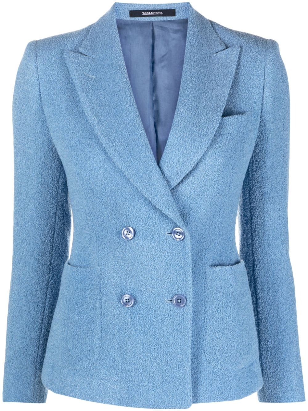 Tagliatore double-breasted wool blazer - Blue