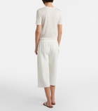 The Row Ozias cotton and silk cropped sweatpants