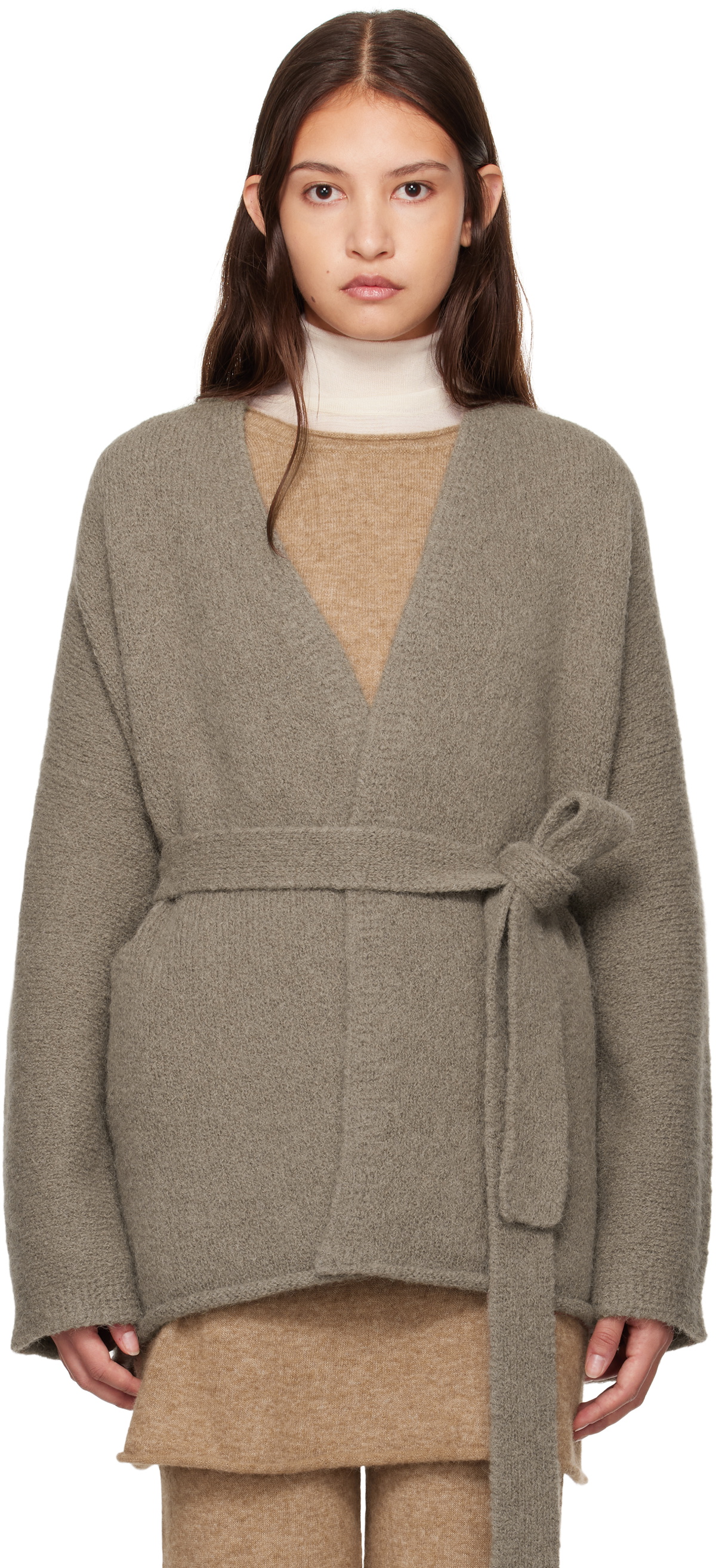 LAUREN MANOOGIAN ニットコート　グレー　used LAUREN MANOOGIAN ニットコート グレー used LAUREN MANOOGIAN