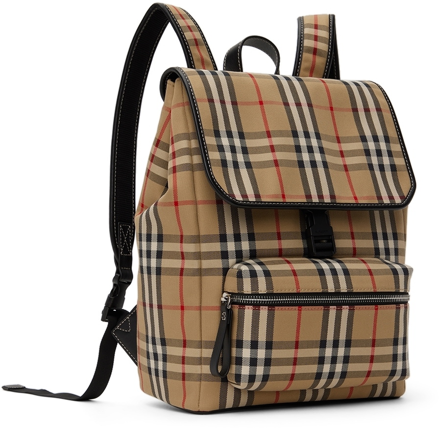 Burberry Kids Beige Vintage Check Backpack Burberry