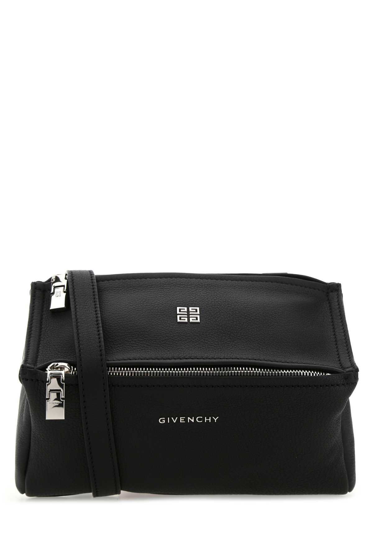 Givenchy Black Leather Mini Pandora Box w Gold Chain
