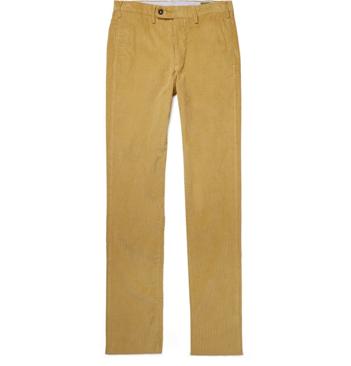 Photo: Sid Mashburn - Slim-Fit Cotton-Corduroy Trousers - Yellow
