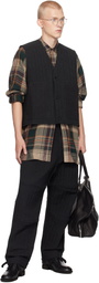 Jan-Jan Van Essche Black O-Project Dense Twill Body Warmer Vest