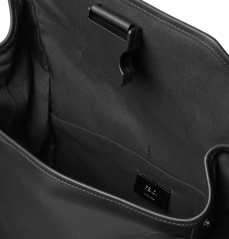 Fendi - Leather-Trimmed Logo-Print Coated-Canvas Backpack - Men