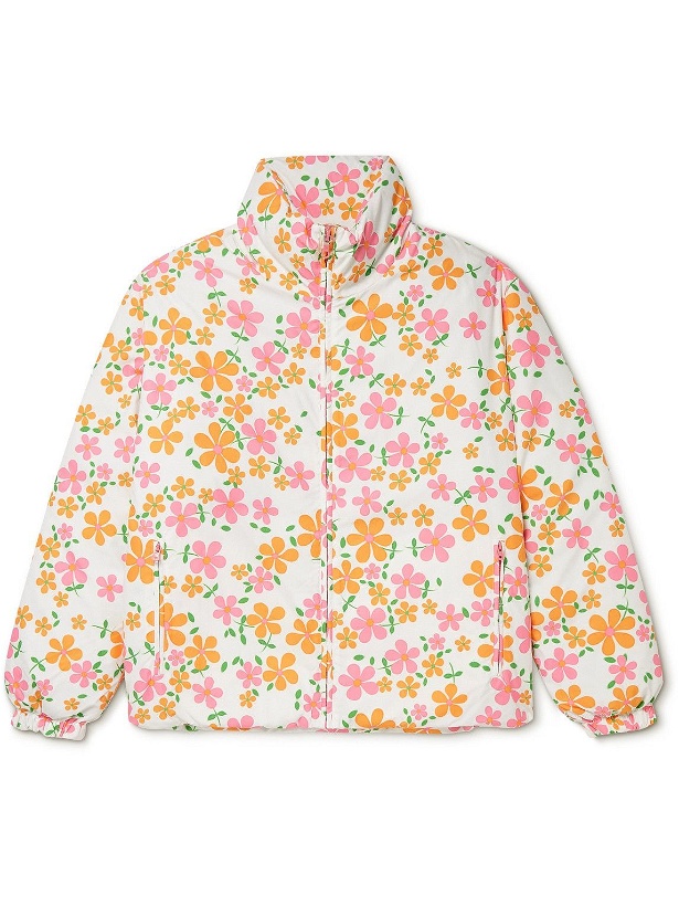 Photo: ERL - Floral-Print Shell Down Jacket - White