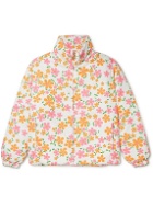 ERL - Floral-Print Shell Down Jacket - White