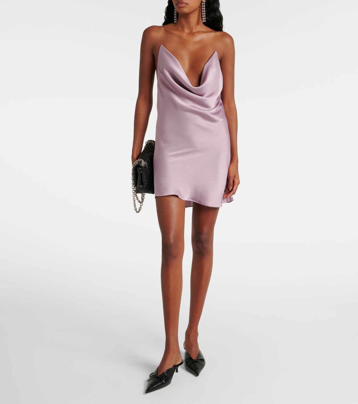 ワンピース Y PROJECT EVERGREEN INVISIBLE STRAP SLIP DRESS Y/Project Evergreen Invisible Strap satin slip dress Y/Project