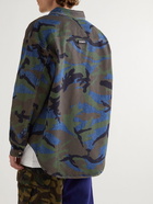 VETEMENTS - Camouflage-Print Denim Shirt - Blue