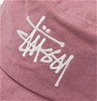 Stüssy - Logo-Embroidered Cotton-Canvas Bucket Hat - Pink