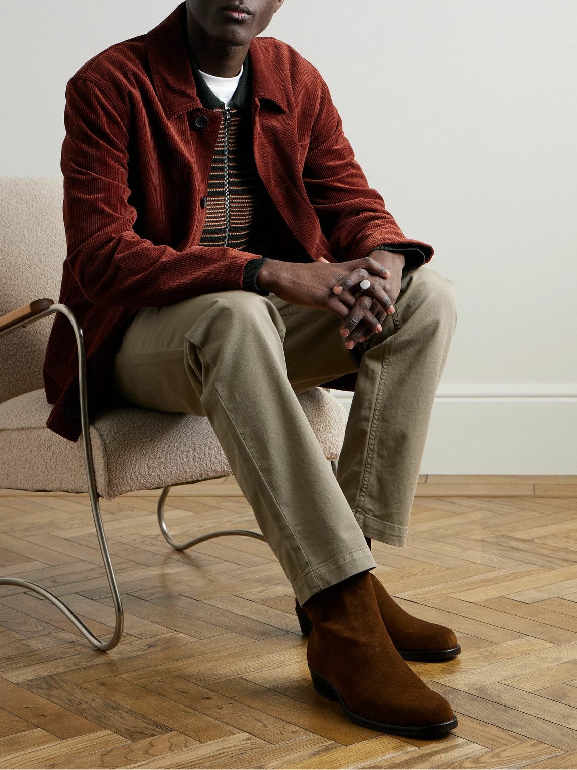 Mr P. - Oscar Suede Chelsea Boots - Brown