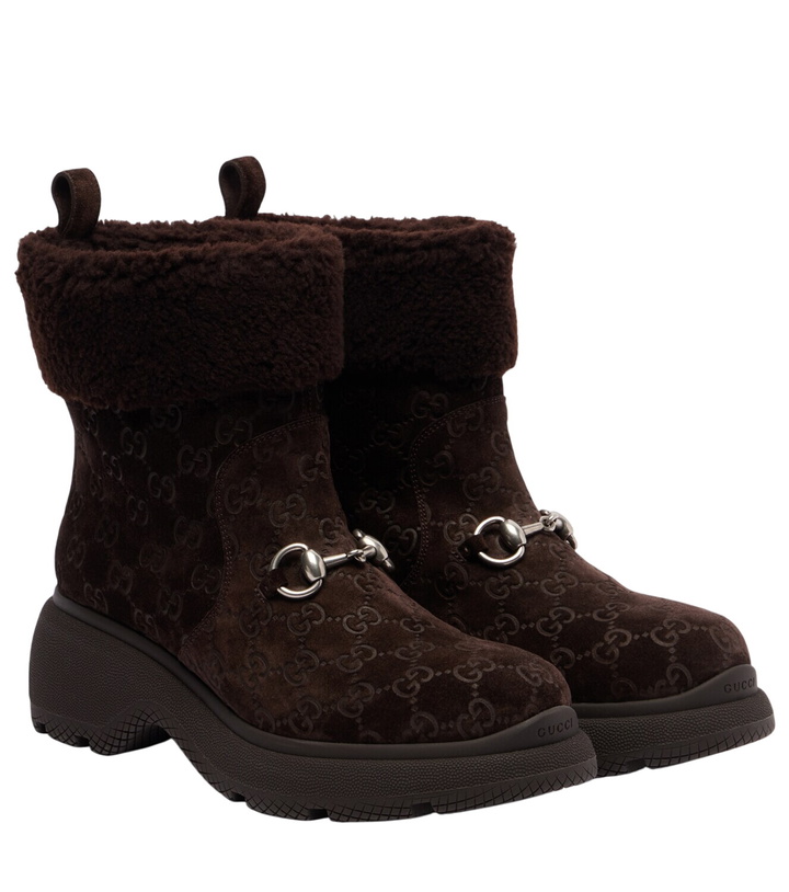 Photo: Gucci Yaga GG suede ankle boots