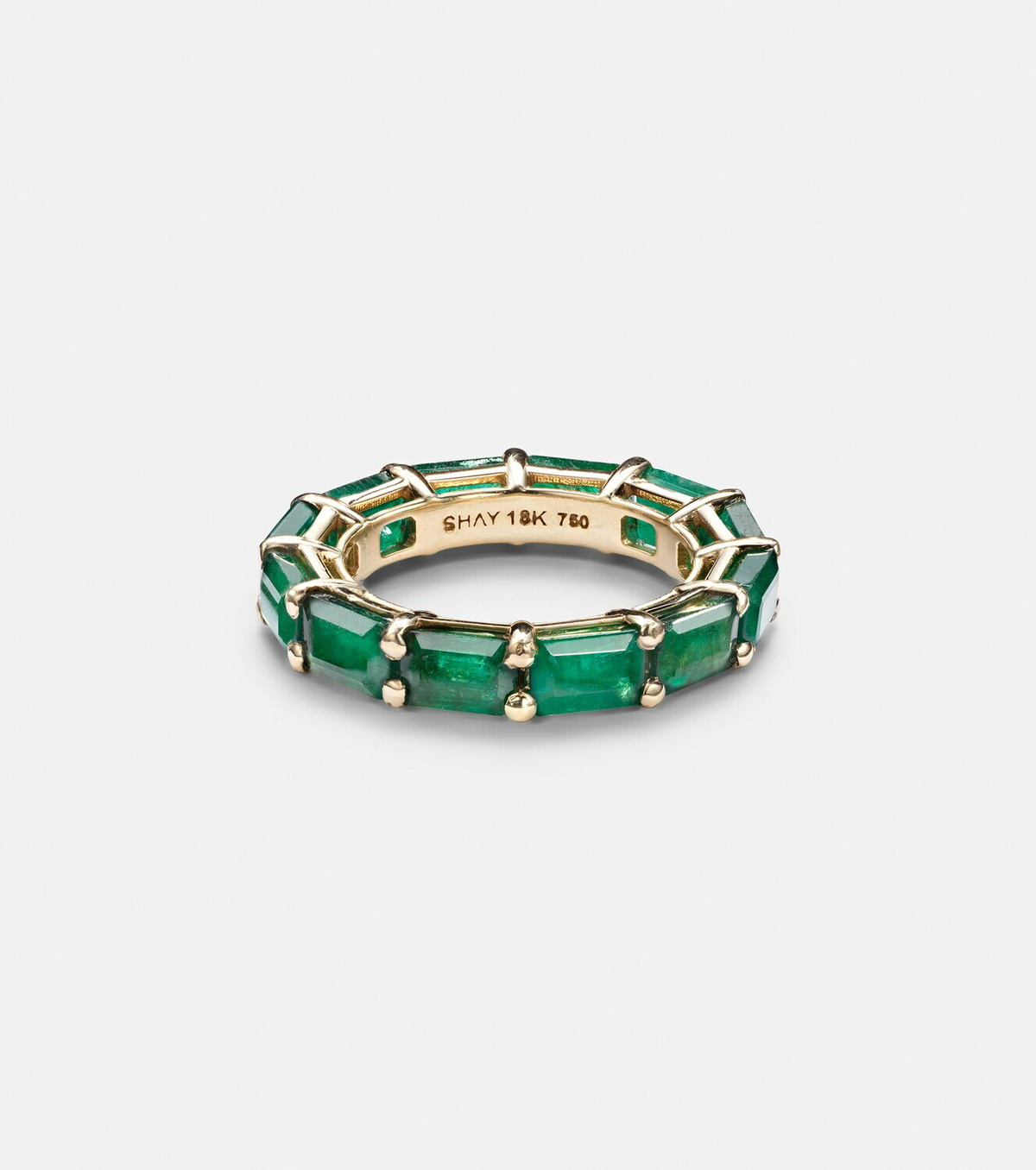 Shay Jewelry 18kt gold ring with emerald