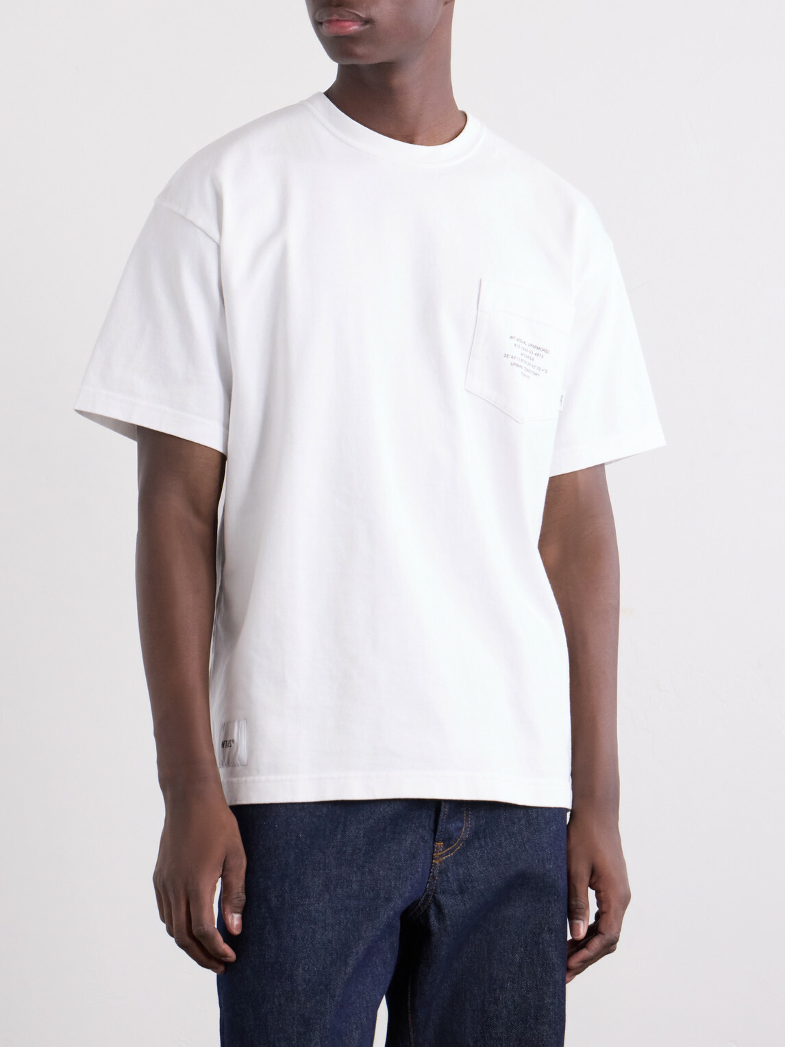 WTAPS - Logo-Appliquéd Printed Cotton-Jersey T-Shirt - White