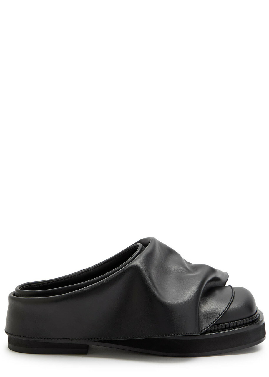 【The Attico】 Adele snake-effectレザーサンダル The Attico Adele 105mm snakeskin-print Sandals | Black