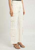 Represent Fender Straight-leg Cargo Jeans Cream