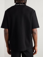 Dolce&Gabbana - Logo-Embroidered Cotton-Piqué Polo Shirt - Black