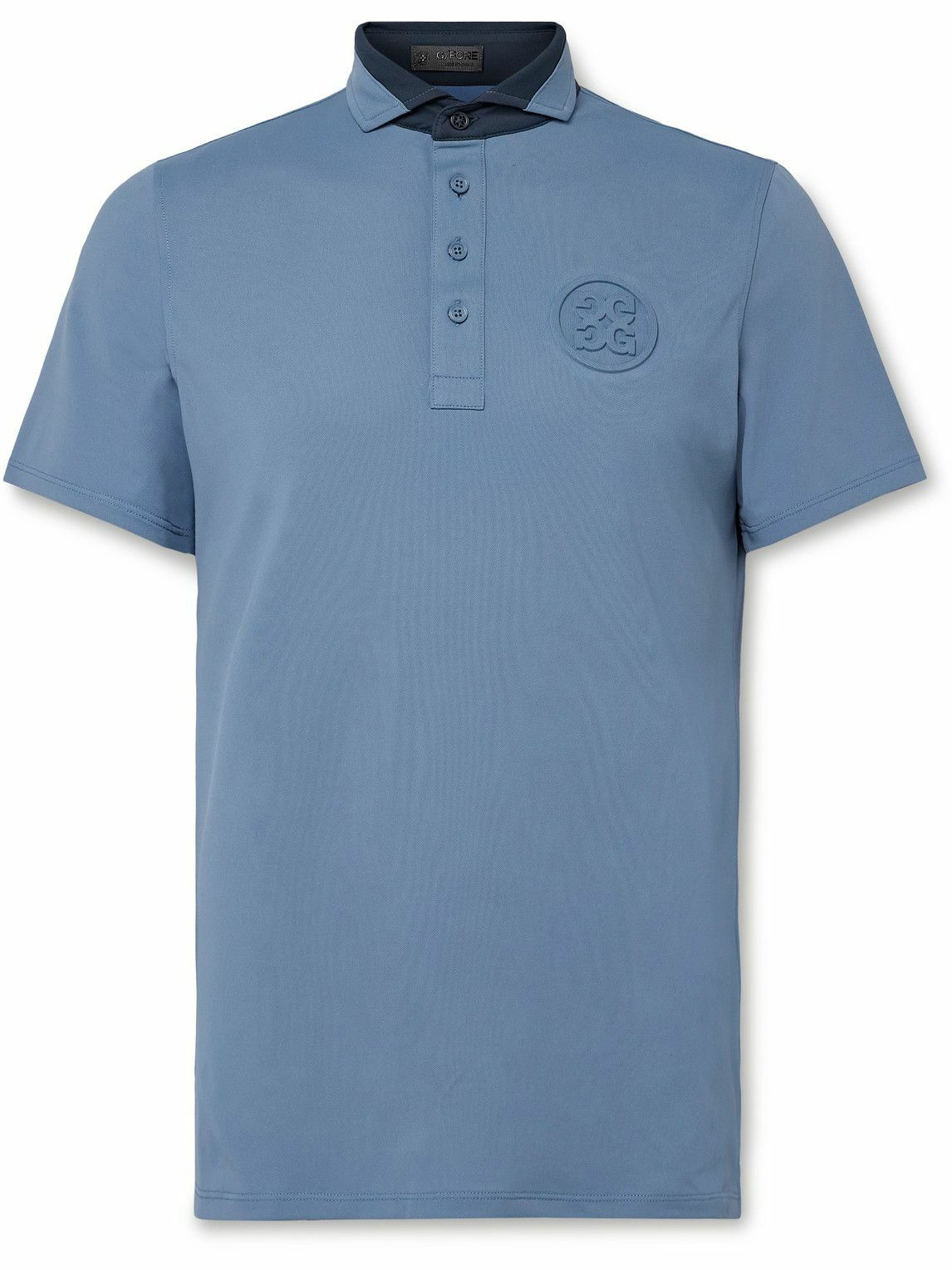 G/FORE - Slim-Fit Logo-Embossed Tech-Piqué Golf Polo Shirt - Blue G/FORE