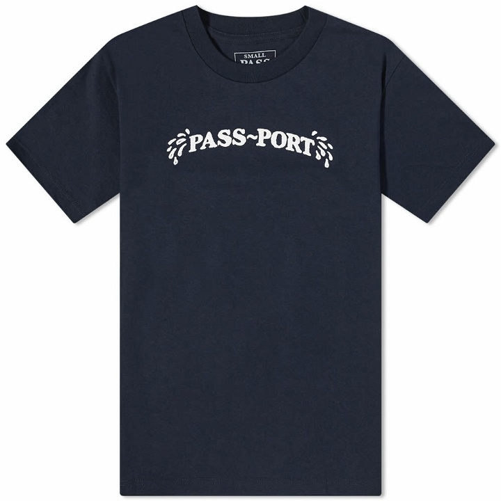 Photo: Pass~Port Men's Sweat Logo T-Shirt in Navy