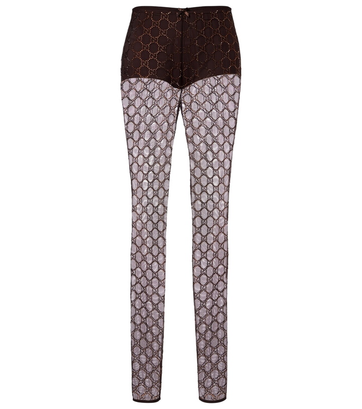 Photo: Gucci GG Crystal tulle leggings
