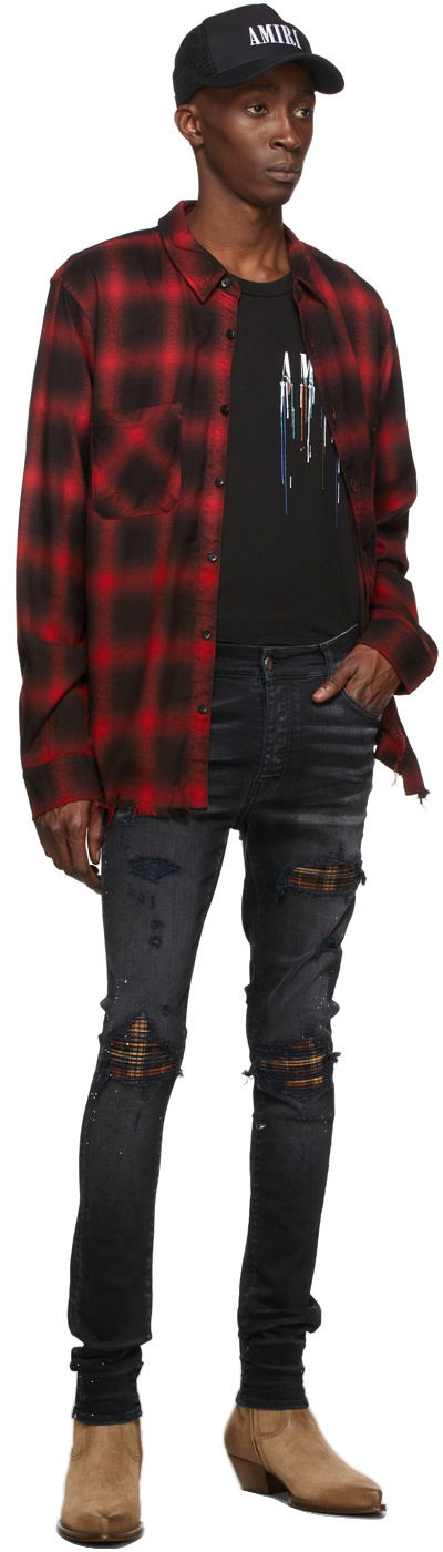 AMIRI Red Core Shadow Plaid Shirt
