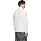 Moncler Grenoble White Fleece Half-Zip Sweater