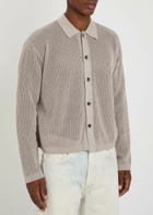Mki Miyuki Zoku Open-knit Linen and Cotton-blend Cardigan Taupe