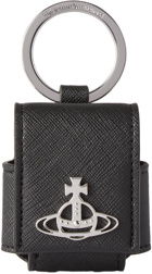 Vivienne Westwood Black Small Debbie Rounded AirPods Case