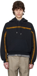 Eckhaus Latta Black Spray Detail Hoodie