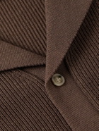 Onia - Camp-Collar Ribbed Linen and Cotton-Blend Shirt - Brown