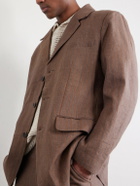 Kartik Research - Linen and Wool-Blend Suit Jacket - Brown