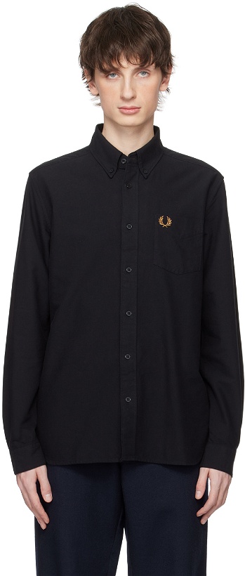 Photo: Fred Perry Black Embroidered Shirt