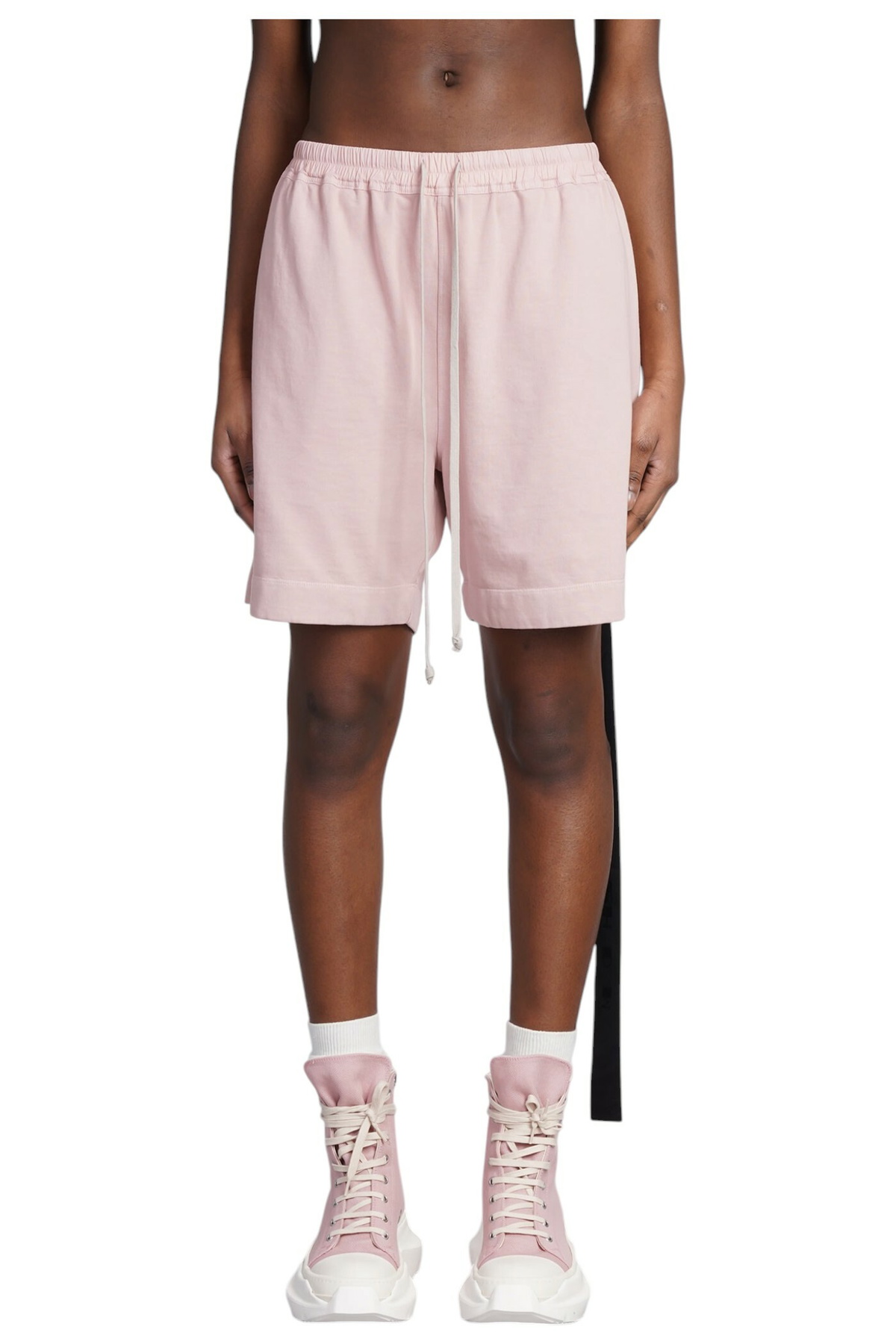 rick owensDRKSHDWハイウエストデニムショートパンツ ピンク Rick Owens DRKSHDW raw-cut Denim Shorts | Pink | FARFETCH