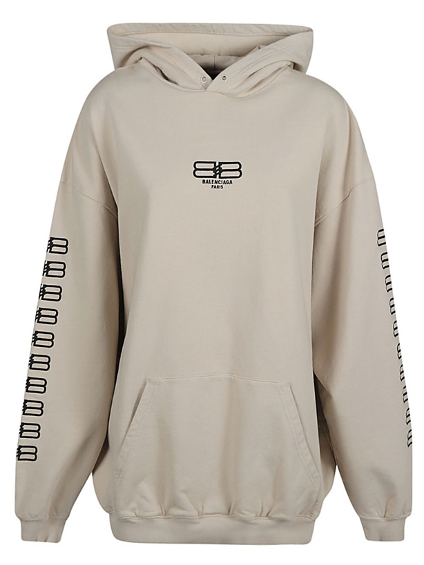 Photo: BALENCIAGA - Logo Cotton Hoodie