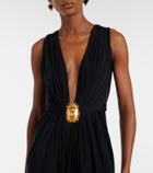 Balmain Embellished jersey maxi dress