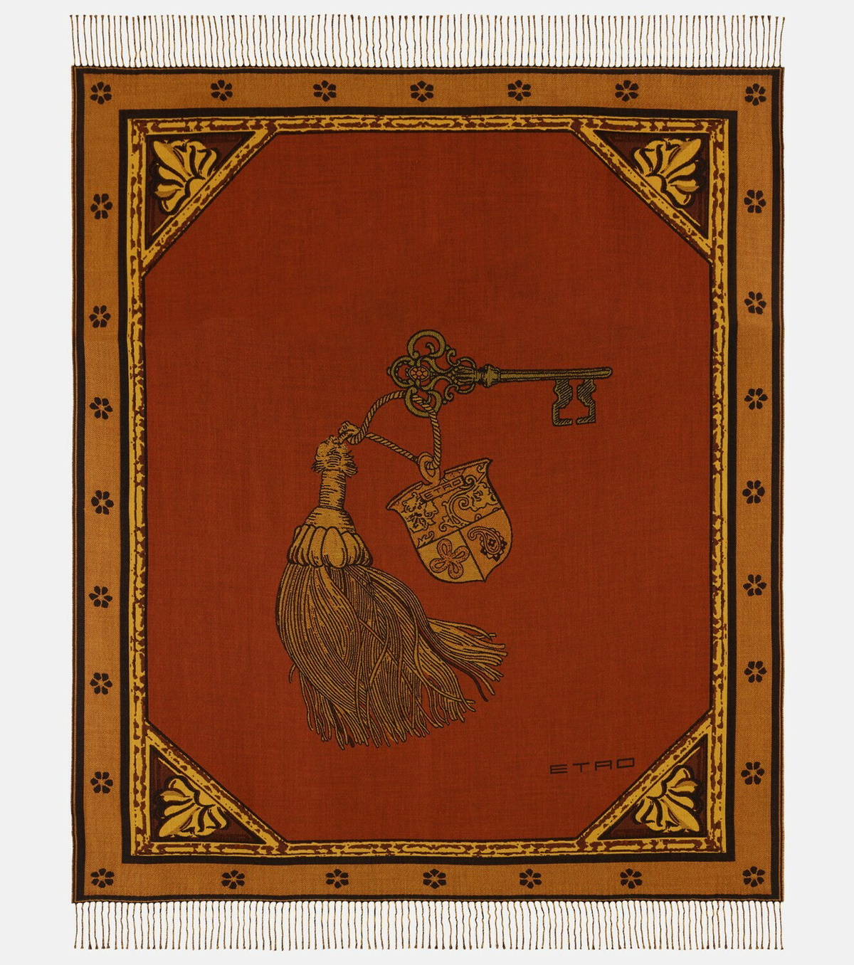 Etro Herald fringed wool throw