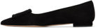 Manolo Blahnik Black Maysalepumpflat Loafers