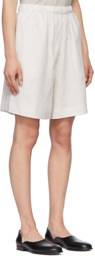 Margaret Howell Off-White Linen Shorts
