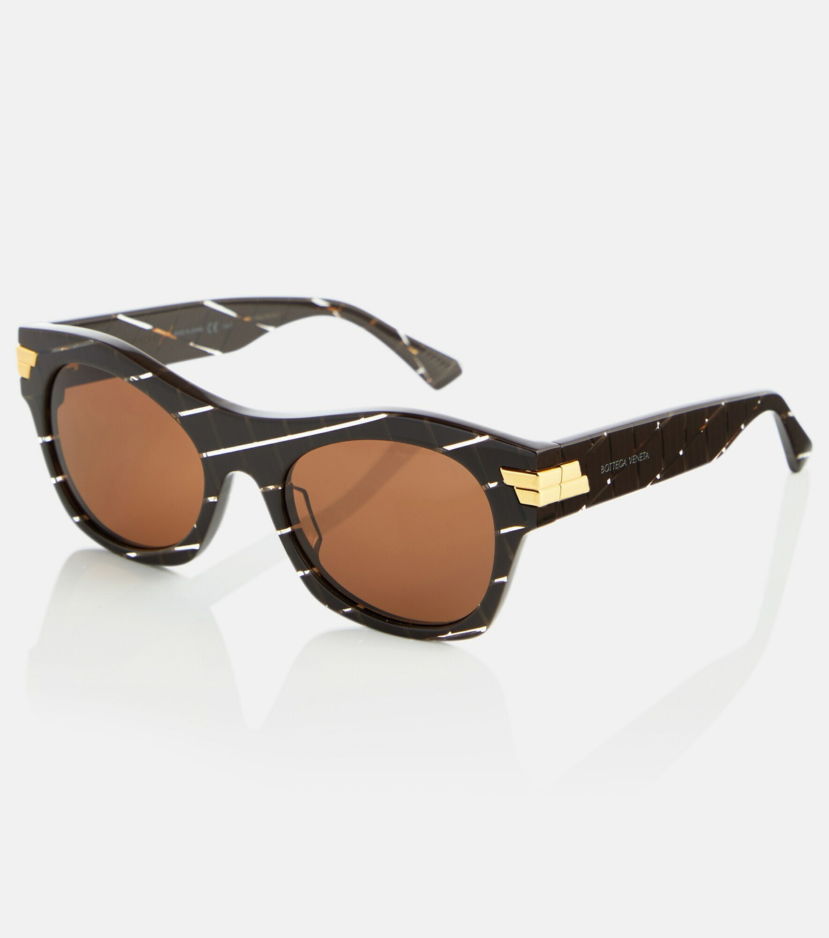Bottega Veneta BV1441S Recycled Acetate Sunglasses - Black / Grey