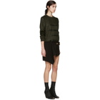 Anthony Vaccarello Black Belted Asymmetrical Skirt