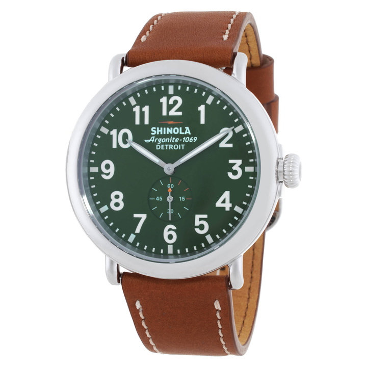 Photo: Shinola Runwell Quartz Green Dial Mens Watch S0110000038