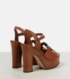 Gucci - Interlocking G leather platform sandals