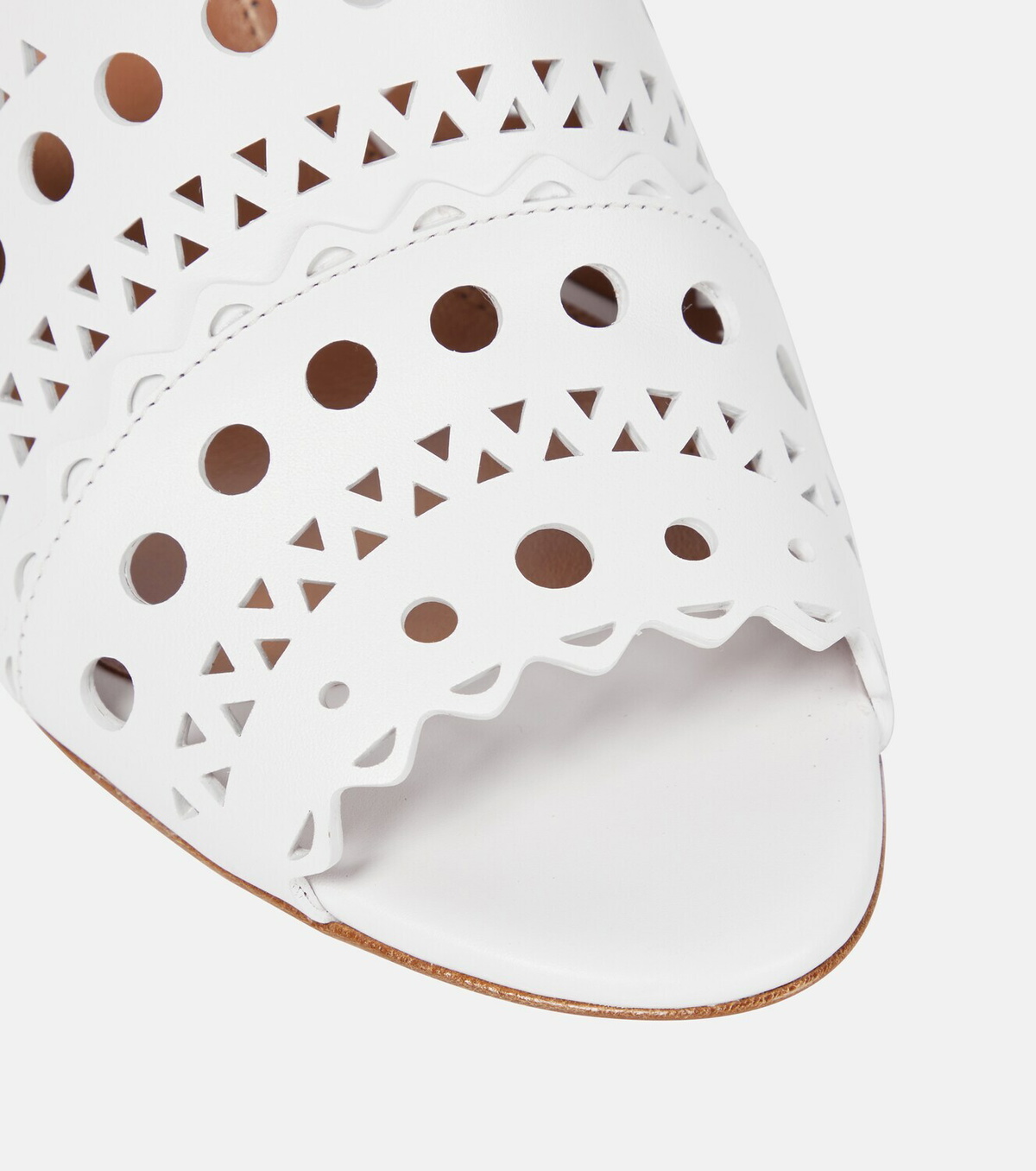 Alaïa Laser-cut leather mules ALAÏA