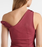Faithfull Suis asymmetric linen maxi dress
