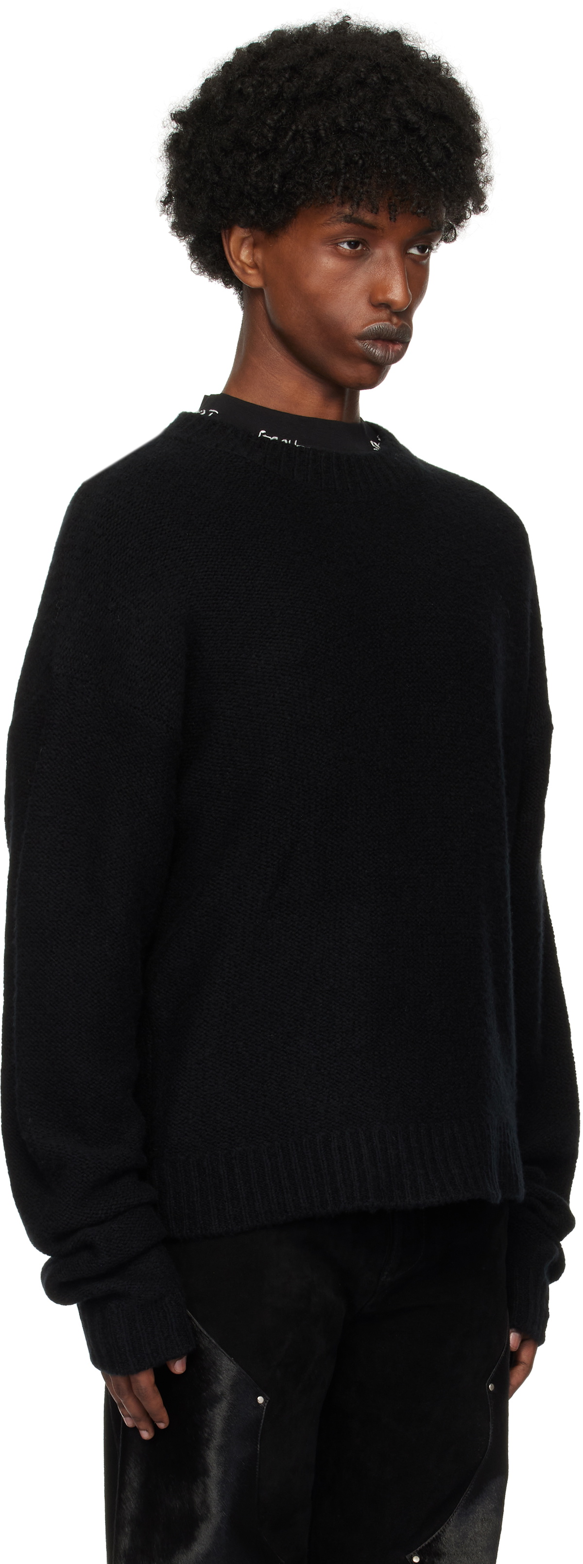 HELIOT EMIL Black Inviola Cashmere Crewneck