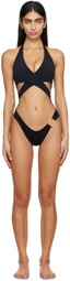 Louisa Ballou Black Starburst One-Piece Swimsuit